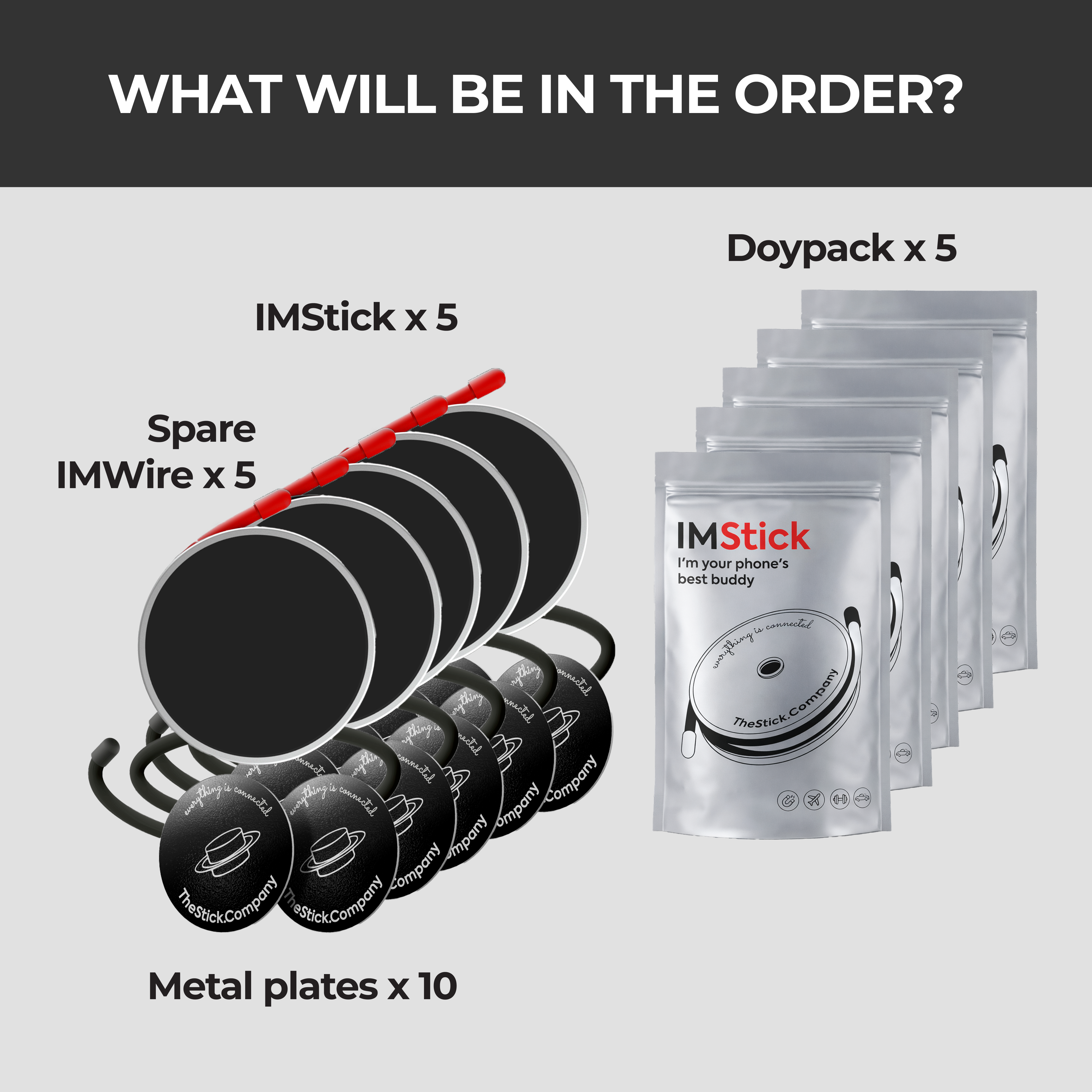 IMStick Classic 5-Pack — Silver