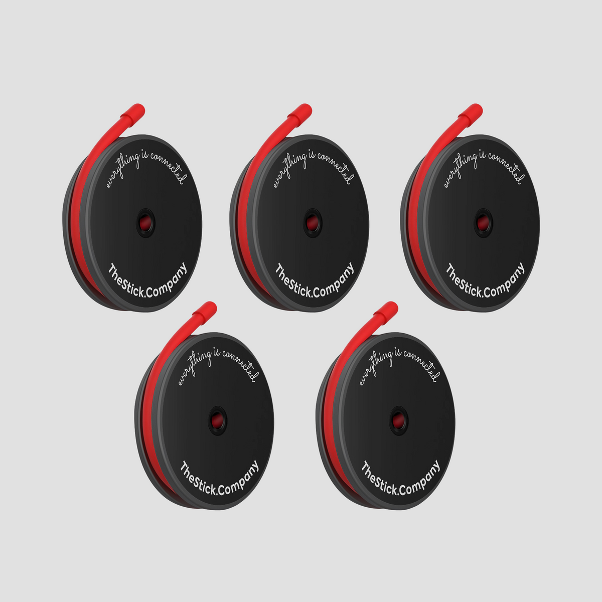Five IMStick Classic magnetic mounts in black