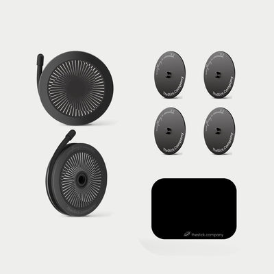 Car & Desk Kit: IMStick Pro Black, four IMButton mounts and IMSticker L metal plate